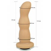 Телесная рельефная насадка Harness - 14,2 см. - LOVETOY (А-Полимер) - купить с доставкой в Сызрани