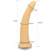 Телесная гладкая насадка-фаллоимитатор Harness - 20 см. - LOVETOY (А-Полимер) - купить с доставкой в Сызрани