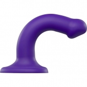 Фиолетовый фаллоимитатор-насадка Strap-On-Me Dildo Dual Density size S - 17 см. - Strap-on-me - купить с доставкой в Сызрани