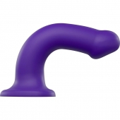 Фиолетовый фаллоимитатор-насадка Strap-On-Me Dildo Dual Density size L - 19 см. - Strap-on-me - купить с доставкой в Сызрани