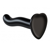 Черный фаллоимитатор-насадка Strap-On-Me P G spot Dildo size S - 16,4 см. - Strap-on-me - купить с доставкой в Сызрани