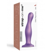 Фиолетовая насадка Strap-On-Me Dildo Plug Curvy size L - Strap-on-me - купить с доставкой в Сызрани