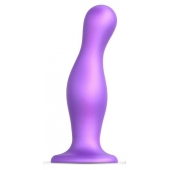 Фиолетовая насадка Strap-On-Me Dildo Plug Curvy size L - Strap-on-me - купить с доставкой в Сызрани