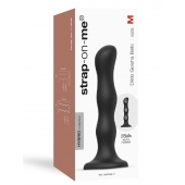 Черная насадка Strap-On-Me Dildo Geisha Balls size M - Strap-on-me - купить с доставкой в Сызрани