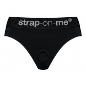 Черные трусики для насадок Heroine Lingerie Harness - size S - Strap-on-me - купить с доставкой в Сызрани