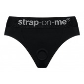 Черные трусики для насадок Heroine Lingerie Harness - size M - Strap-on-me - купить с доставкой в Сызрани