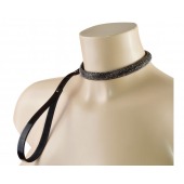 Эффектный сверкающий ошейник с поводком  Гламур - Sitabella - купить с доставкой в Сызрани