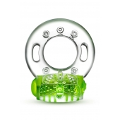 Зеленое эрекционное виброкольцо Arouser Vibrating C-Ring - Blush Novelties - в Сызрани купить с доставкой