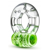 Зеленое эрекционное виброкольцо Arouser Vibrating C-Ring - Blush Novelties - в Сызрани купить с доставкой