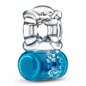 Синее эрекционное виброкольцо One Night Stand Vibrating C-Ring - Blush Novelties - в Сызрани купить с доставкой