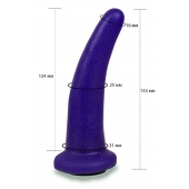 Фиолетовая гладкая изогнутая насадка-плаг - 13,3 см. - LOVETOY (А-Полимер) - купить с доставкой в Сызрани