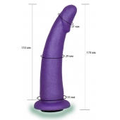 Фиолетовая гладкая изогнутая насадка-плаг - 17 см. - LOVETOY (А-Полимер) - купить с доставкой в Сызрани