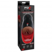 Коричневый мастурбатор-вагина с вибрацией Fuck-O-Matic 2 - Pipedream - в Сызрани купить с доставкой