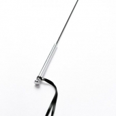 Черный кожаный стек с гладкой ручкой - 55 см. - Crazy Handmade - купить с доставкой в Сызрани