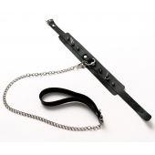 Черный ошейник с шипами и поводком - Crazy Handmade - купить с доставкой в Сызрани