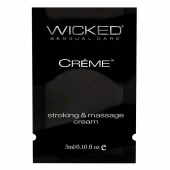 Крем для массажа и мастурбации Wicked Stroking and Massage Creme - 3 мл. - Wicked - купить с доставкой в Сызрани