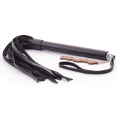 Черная кожаная плеть  Индиго  - 50 см. - Crazy Handmade - купить с доставкой в Сызрани