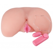 Вагина из кибер-кожи с выносным пультом управления вибрацией - LOVETOY (А-Полимер) - в Сызрани купить с доставкой