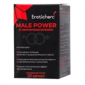 Капсулы для мужчин Erotichard male power с пантогематогеном - 20 капсул (0,370 гр.) - Erotic Hard - купить с доставкой в Сызрани