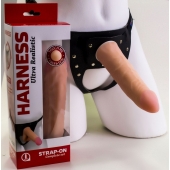 Страпон Харнесс из трусиков и насадки-фаллоса - 17,5 см. - LOVETOY (А-Полимер) - купить с доставкой в Сызрани