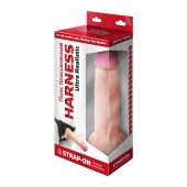 Страпон системы Харнесс: трусики с плугом и реалистичная насадка - 17,5 см. - LOVETOY (А-Полимер) - купить с доставкой в Сызрани