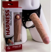 Насадка-фаллос в комплекте с трусиками Harness - 21,6 см. - LOVETOY (А-Полимер) - купить с доставкой в Сызрани