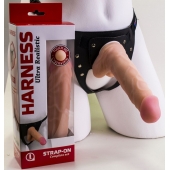 Страпон Harness из двух предметов: регулируемые трусики и насадка-фаллос - 17,5 см. - LOVETOY (А-Полимер) - купить с доставкой в Сызрани