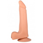 Фаллоимитатор-реалистик с мошонкой на присоске - 17,8 см. - LOVETOY (А-Полимер)