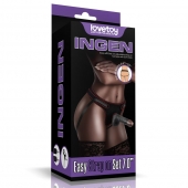 Женский темнокожий страпон Easy Strapon Set 7 Inch - 18 см. - Lovetoy - купить с доставкой в Сызрани