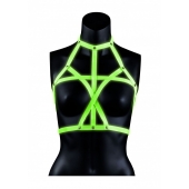 Портупея Bra Harness с неоновым эффектом - размер L-XL - Shots Media BV - купить с доставкой в Сызрани