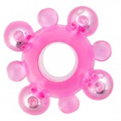 Эрекционное кольцо c бусинками - Toyfa Basic - в Сызрани купить с доставкой