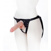 Страпон с поясом Harness - 19 см. - LOVETOY (А-Полимер) - купить с доставкой в Сызрани