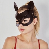 Коричневая кожаная маска  Кошечка - Sitabella - купить с доставкой в Сызрани