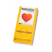 Презервативы с колечками и пупырышками Masculan Ribbed+Dotted - 10 шт. - Masculan - купить с доставкой в Сызрани