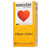 Презервативы с колечками и пупырышками Masculan Ribbed+Dotted - 10 шт. - Masculan - купить с доставкой в Сызрани