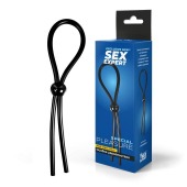 Черное силиконовое лассо с шариком для утяжки - Sex Expert - в Сызрани купить с доставкой
