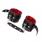 Черно-красные оковы из натуральной кожи - Pecado - купить с доставкой в Сызрани