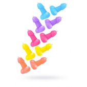 Набор из 10 разноцветных свечей в форме пениса - Pecado - купить с доставкой в Сызрани