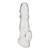 Прозрачная насадка для пениса Girthy Penis Enhancing Sleeve Extension - 17,1 см. - BlueLine - в Сызрани купить с доставкой