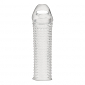 Текстурированная насадка на пенис Clear Textured Penis Enhancing Sleeve Extension - 16,5 см. - BlueLine - в Сызрани купить с доставкой