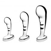 Набор из 3 стальных стимуляторов простаты Stainless Steel P-spot Training Set - b-Vibe - в Сызрани купить с доставкой