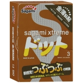 Презервативы Sagami Xtreme FEEL UP с точечной текстурой и линиями прилегания - 3 шт. - Sagami - купить с доставкой в Сызрани