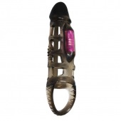 Дымчатая вибронасадка на пенис с подхватом Harrison - 18 см. - Baile - в Сызрани купить с доставкой