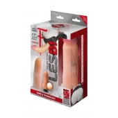 Телесный страпон Harness LESBI с вагинальной пробкой - 16,5 см. - LOVETOY (А-Полимер) - купить с доставкой в Сызрани