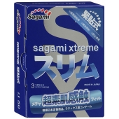 Розовые презервативы Sagami Xtreme FEEL FIT 3D - 3 шт. - Sagami - купить с доставкой в Сызрани