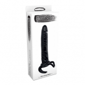 Чёрная насадка-фаллос для двойного проникновения INFLATABLE DILDO SLIM DONG  - 13,5 см. - Toyz4lovers - в Сызрани купить с доставкой