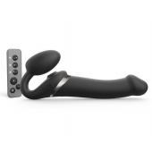 Черный безремневой страпон Multi Orgasm Size L с клиторальной стимуляцией - Strap-on-me - купить с доставкой в Сызрани