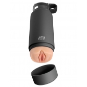 Серый мастурбатор в виде бутылки F*ck Flask - Pipedream - в Сызрани купить с доставкой