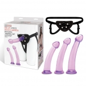 Тренировочный набор с тремя насадками Pegging Training Set - Lux Fetish - купить с доставкой в Сызрани