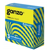 Классические презервативы с обильной смазкой Ganzo Classic - 3 шт. - Ganzo - купить с доставкой в Сызрани